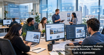 Construction Company Website Design in Keswick, Ontario