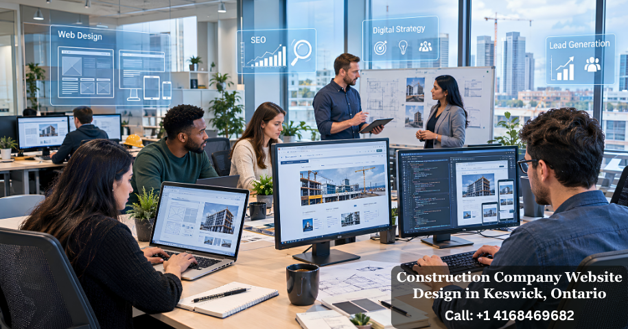 Construction Company Website Design in Keswick, Ontario